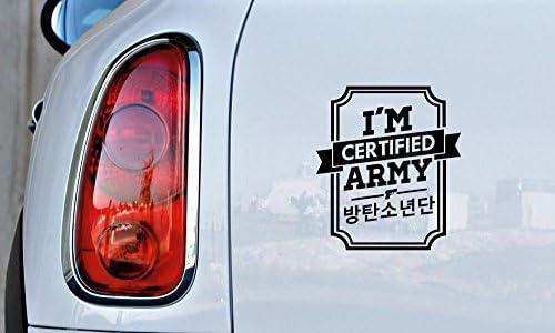 BTS овластен армиски автомобил Винил налепница за налепница за браник за автоматски автомобили Камиони за ветробранот Прилагодени wallsидови