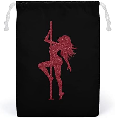 Пол Танцување Девојка Платно Чанта За Складирање Торба За Влечење За Повеќекратна Употреба Торбичка Торбичка Торба За Намирници