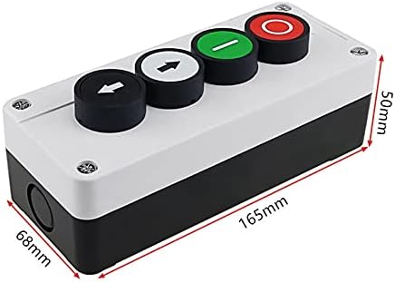 FACDEM 22мм копче прекинувач за бела контрола на водоотпорна кутија за прекинувач 4 дупка со копче за стоп на стрела Индустриска контролна