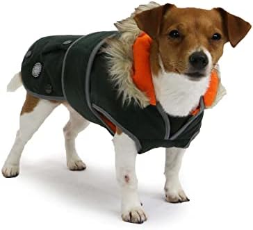 Ancol Muddy Paws Green Parka Dog Count S