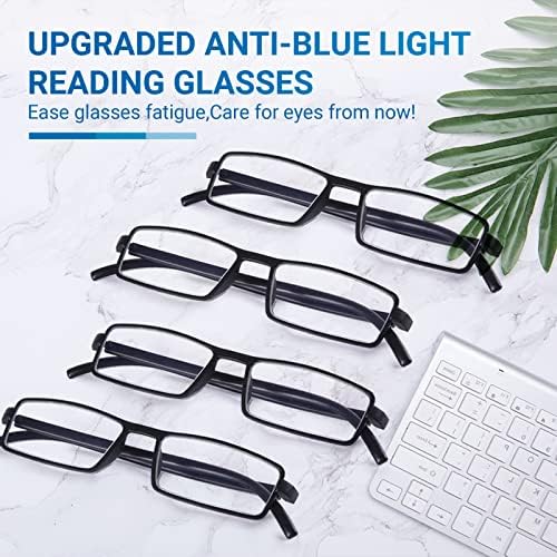 ТЕРАИС 4-Пакет Надградба Очила За Читање Ултралесен Читач Анти-сини Очила