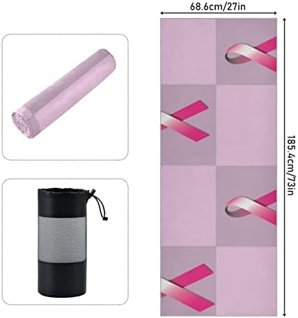 Аугенстерска јога ќебе, рак на дојка-розово-рибон-рибон јога крпа за јога мат пешкир