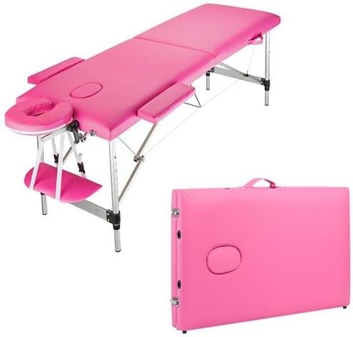 Ycfbh масажа маса кревет 2 делови преклопување на преносен алуминиумски стапало спа професионална опрема за убавина ширина 60 см ширина