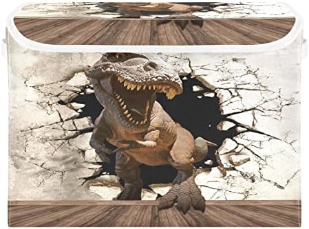 Крафиг 3д Животински Диносаурус Преклоплива Кутија За Складирање Голема Коцка Организатор Канти Декоративни Контејнери Корпи Со Капаци