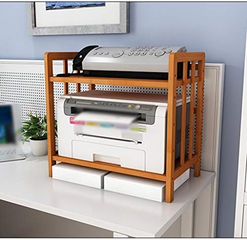 КММК решетка за складирање погоден за кујна домашна канцеларија дневна соба ， полица 2-ниво цврсто дрво модерна кат тип мобилна решетка за