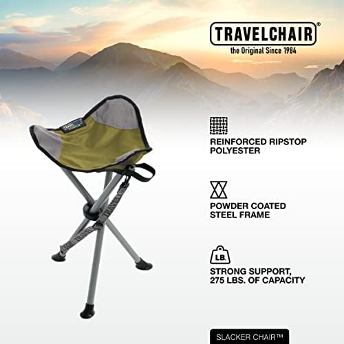 Чаир за патувања за патувања, преносен стол за статив за авантури на отворено, зелена боја