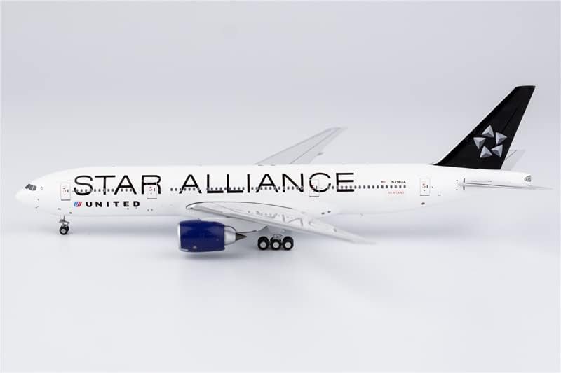 NG Model For United Airlines за Boeing B777-200er N218UA Star Alliance 10 години 1/400 Diecast Aircraft претходно изграден модел