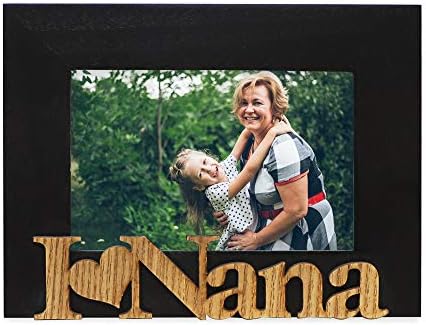 Исак Jacејкобс Вуд Сентиментите „Јас ја сакам Нана“ Рамка за слика, фото подарок за Нана, баба, семејство, приказ на таблета, биро