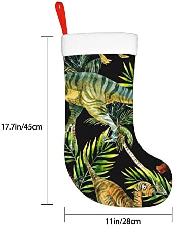 Божиќни чорапи на Аугенстерски чорапи Јура Диносаурус lубител на двострана камин што виси чорапи
