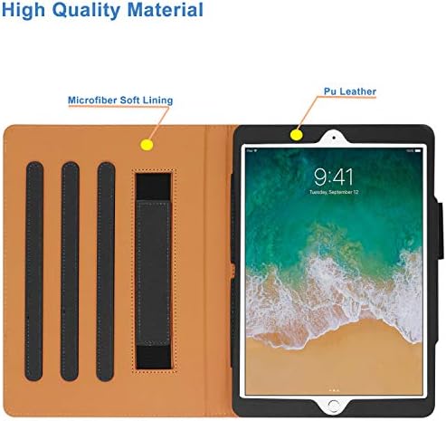 CaseуКианг iPad Air 3 Case, iPad Pro 10.5 Case со држач за моливи - штанд со повеќе агол, лента за рака, автоматско спиење/будење за