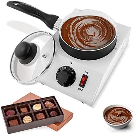 Powlab чоколадо садови за мелтер Електрично греење чоколадо за топење на топење Темперантност Отстранлив сад за топење на сирење, двојно