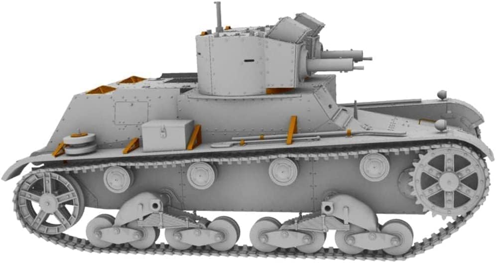 IBG PB35071 1/35 Полска армија 7TP Двоен бедем резервоар со пиштол за авион, почетен модел, ентериер