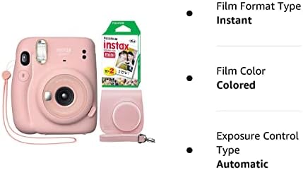 Фуџифилм Инстакс Мини 11 Инстант Камера Руменило Розова + Минимална Сопствена Кутија + Фуџи Инстакс Филм 20 Листови Близнак Пакет