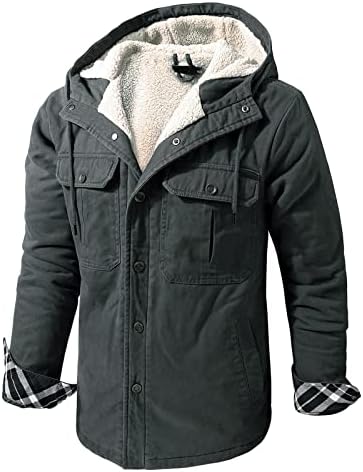 Adssdq Mens Down јакна, трендовски палти за одмор Менс со долг ракав зима плус големина одговара на ветроупорна јакна zipfront solid13