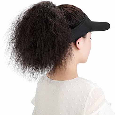 Бејзбол капа со екстензии за коса Синтетичка перика за коса Бејзбол капа со коса прицврстена залутана шапка за виткан танкер