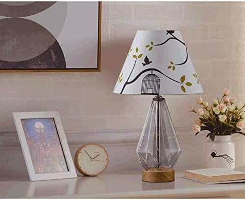 ZSEDP маса за ламба Кристално сребрена бела тапана за дневна соба семејна спална соба во кревет