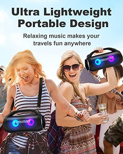 Пренослив Bluetooth Звучник Tronsmart Bang SE, Шарен LED И 40W Безжичен Стерео За Да Ја Внесете Вашата Забава, Ултра Лесен Пренослив Дизајн