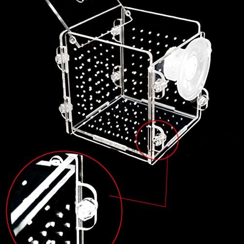 Ш-Руиду Кутија За Одгледување Риби Акрилна Изолациона Кутија Со Вшмукување Чаша Аквариумски Мрестилишта За Риби Инкубатор