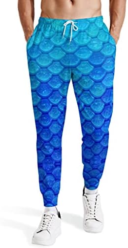 Inzvkjlu џемпери за мажи џогери Pant 3D печатени панталони панталони за панталони со 2 странични џебови