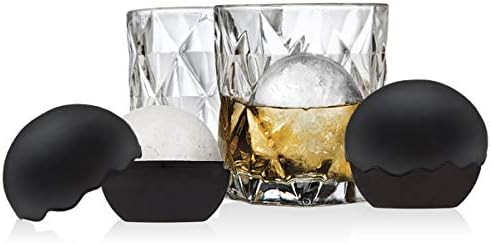 Сет За Виски Барвер - 2 Стари Модни Чаши За Чаши со 2 Разладени Калапи За Ледени Топчиња за Виски