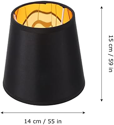 Осалади црни нијанси на мала ламба, лабачка од ткаенина Е14 барел за ламба за маса, мини декоративен клип на замена за лабави за ламба за подот на лустерот