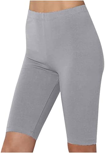 Rbculf жени спортски шорцеви за јога хеланки еластичност тенок фитнес џемпер салата дами основни слоеви дното на џогер кратки панталони