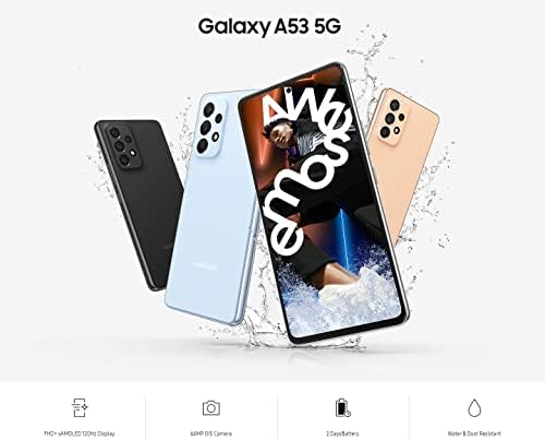 Samsung Galaxy A53 5G Dual SIM, 128 GB 6GB RAM МЕМОРИЈА, Фабрика Отклучен GSM, Меѓународна Верзија-Нема Гаранција -