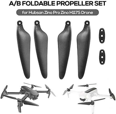 Moodoauer A/B Propeller Set Blade Blade Poldable Prop 26G за Hubsan Zino Pro H117S Drone Spare Partion Apcory