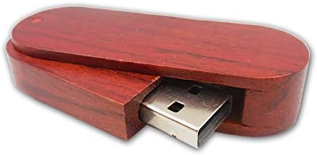 5 пакувања ротираат црвено дрво 2.0/3.0 USB флеш диск USB -меморија за меморија на дискот со дрвени