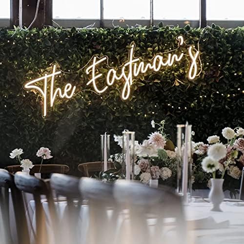Прилагодени неонски знаци за wallиден декор, персонализирани LED Neon Lights Name Sign за свадбени приемни украси спална соба