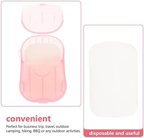 Doitool 2 кутии за еднократна употреба сапун хартија за миење сапуни за сапуни за кампување за пешачење за пешачење розова