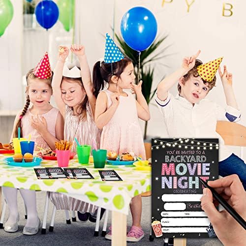 Изградете ги најновите Покани За Ноќни Роденденски Забави Во Дворот Со Пликови, 4 х6 Филм Под Картичките За Покани За Роденден На Пуканки