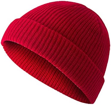 Rongxi за жени и плетени капи Менс капа плетена зимска топла пом машка со факс капа и женски бејзбол капачиња екстра големи