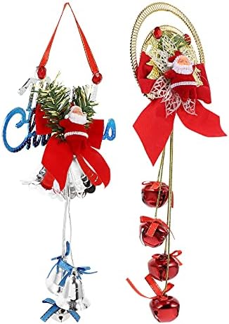 Valiclud 2 парчиња Санта Клаус sвончиња, приврзоци за елки, виси декор дома врата врата декор