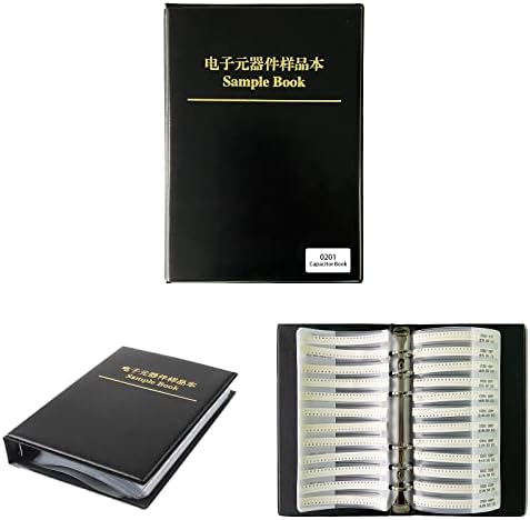 Книга за кондензатор SMD 0201 SMT чип комплет 50 вредност x 50pcs = 2500pcs кондензатор Асортиман Портфолио папка примерок книга