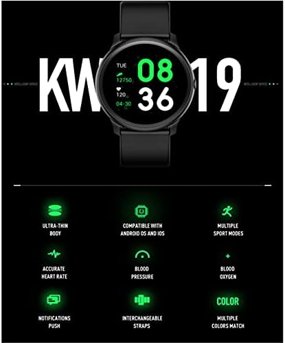 Обсе Bluetooth Smartwatch, Фитнес Тракер IP68 Водоотпорен со 1,3 Инчен Целосен Екран На Допир Монитор За Спиење На Срцето, Педометар ЗА