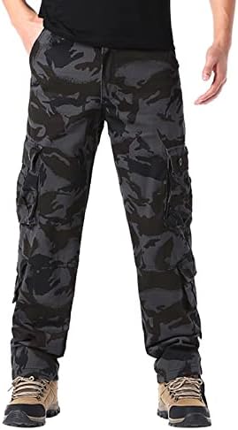 Xiloccer mens слаби џогери печатени карирани панталони Машки високи џогери со топли панталони за мажи, панталони за панталони Панталони