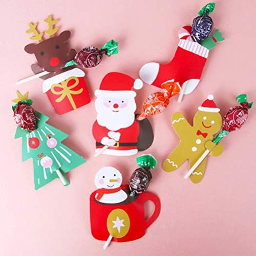 Кабилок 78 парчиња Божиќни Картички За Завиткување Бонбони Креативни Божиќни Картички За Пакување Лижавчиња