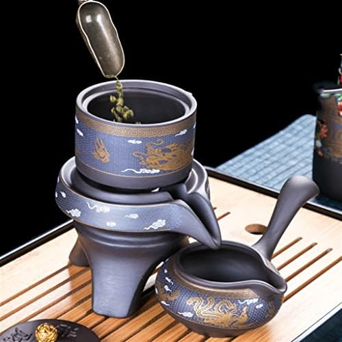 Genigw Home Beawer Brewer Roting Stone Mill Automatic Tea Set комплетен со чајник и чајник
