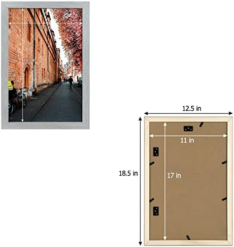 Голден Стејт уметност, 11x17 дрвена рамка за слика - прикажува 11x17 фотографии - вистинско стакло, закачалка за пила, табулатори за вртење -