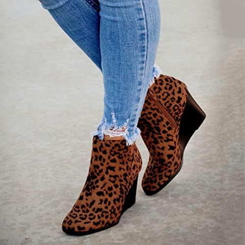 Чизми за жени чизми за глуждот гроздобер цвет етнички стил средно телесно чевли од кожа чили чизми на отворено снежни чизми