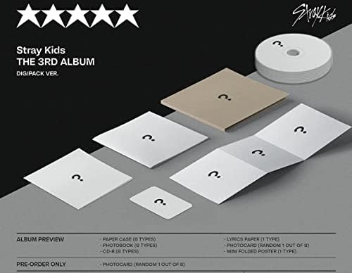 [Ли знае] Залутани деца со 5-starвезди 3-ти целосен албум Digipack Ver+Preorder Фото картичка