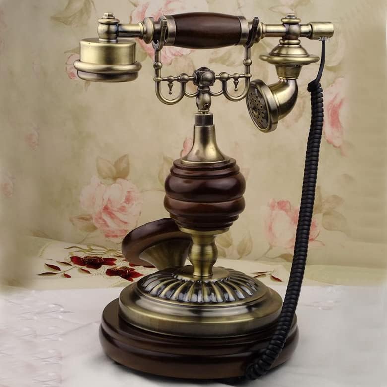 Gayouny Fashion Fixed Telephone Dial Антички телефон фиксни телефон за канцелариски дом хотел дрво