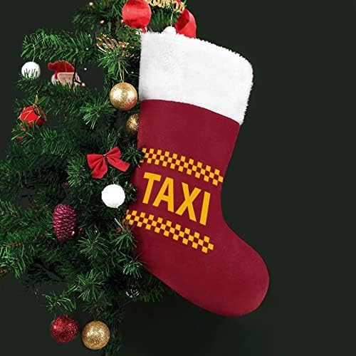 Такси лого персонализирана Божиќна порибување Божиќна камин семејна забава што виси украси