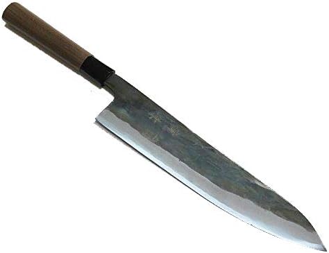 Хонмамон Кијокане Готвач нож 240мм, Аогами Супер Челик, Куручи Двојно Наклон Јапонски Ѓуто