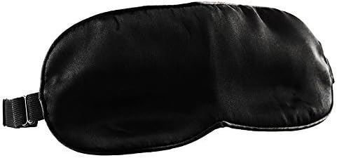 свила од црница исполнета луксузна маска за очи за спиење слепило патување црно со торба за носење