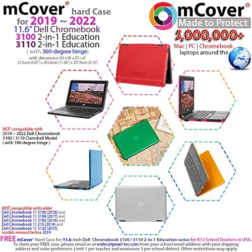 Mocver ​​Case Compational за 2019 ~ 2022 11,6 Dell Chromebook 3100/3110 2-во-1 серија за образование само лаптоп-розова