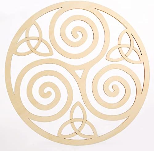 TriskeLion Celtic Knot, Triskele Knot Wooden Wall Art 12 , Селтик уметност, I ирски симболи, келтска тројна спирала, келтски декор, ирска