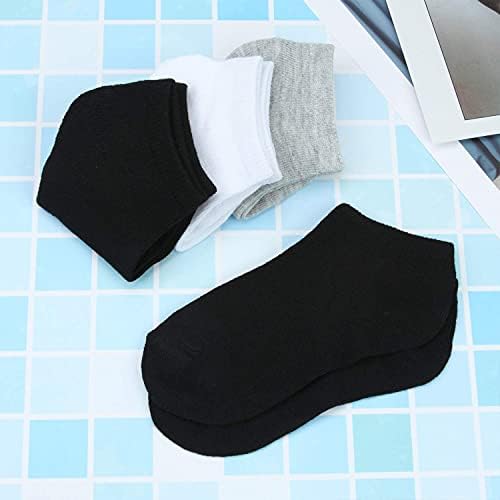 Коораби 15 пара детски полу -перничиња со ниско сечење чорапи Тинејџери чорапи за глуждот за големи момчиња или девојчиња
