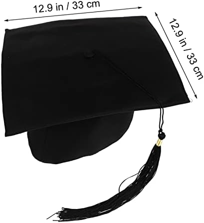 Гадпипартија Црн Свечен Фустан Дипломирање Фото Реквизити Унисекс Возрасни Мат Капа За Дипломирање Капа За Дипломирање Со Тасел
